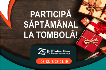 Campanie promoţională de Revelion la credite. Obţine un credit de la FinComBank şi participă săptămânal la tombolă Campanie promoţională de Revelion la credite. Obţine un credit de la FinComBank şi participă săptămânal la tombolă