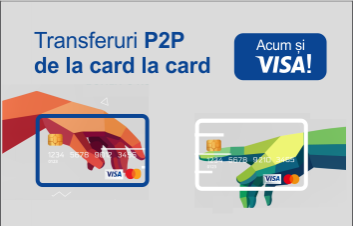 Serviciul P2P, acum şi pentru deţinătorii de carduri VISA! Serviciul P2P, acum şi pentru deţinătorii de carduri VISA!