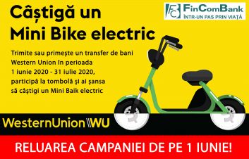Campania naţională ,,Câştigă împreună cu Western Union şi FinComBank,, îşi reia activitatea începând cu 1 iunie 2020! Campania naţională ,,Câştigă împreună cu Western Union şi FinComBank,, îşi reia activitatea începând cu 1 iunie 2020!