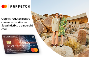 ACHITĂ PE FARFETCH.COM CU CARDUL MASTERCARD PLATINUM DE LA FINCOMBANK ŞI BENEFICIAZĂ DE REDUCERI! ACHITĂ PE FARFETCH.COM CU CARDUL MASTERCARD PLATINUM DE LA FINCOMBANK ŞI BENEFICIAZĂ DE REDUCERI!