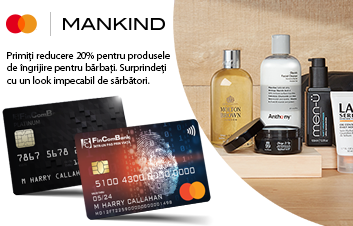 Achită pe www.mankind.co.uk cu cardul Mastercard de la FinComBank şi beneficiază de reduceri! Achită pe www.mankind.co.uk cu cardul Mastercard de la FinComBank şi beneficiază de reduceri!