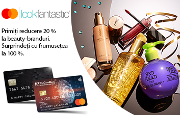 Achită pe www.lookfantastic.com cu cardul Mastercard de la FinComBank şi beneficiază de discount! Achită pe www.lookfantastic.com cu cardul Mastercard de la FinComBank şi beneficiază de discount!