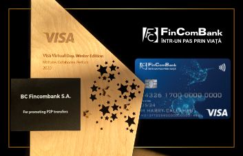 FinComBank S.A. a fost onorată de către Visa cu distincţia „For promoting P2P transfers” FinComBank S.A. a fost onorată de către Visa cu distincţia „For promoting P2P transfers”