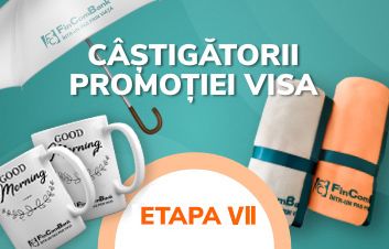 Câştigătorii Promoţiei dedicate cardurilor Visa de la FinComBank, etapa VII Câştigătorii Promoţiei dedicate cardurilor Visa de la FinComBank, etapa VII