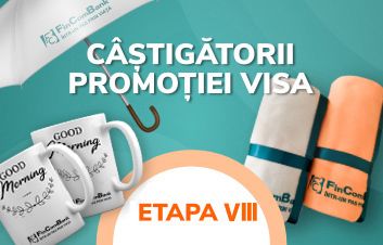 Câştigătorii Promoţiei dedicate cardurilor Visa de la FinComBank, etapa VIII Câştigătorii Promoţiei dedicate cardurilor Visa de la FinComBank, etapa VIII
