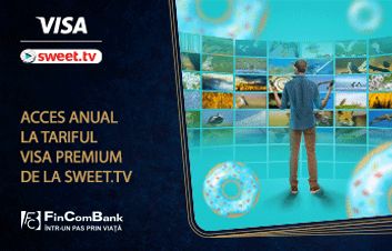 Tarif special SWEET.TV cu cardul Visa Platinum de la FinComBank Tarif special SWEET.TV cu cardul Visa Platinum de la FinComBank