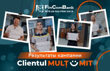 Подведение итогов кампании „Довольный Клиент” в FinComBank Подведение итогов кампании „Довольный Клиент” в FinComBank