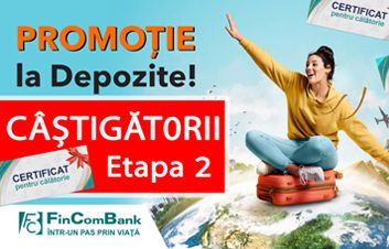 Felicităm câştigătorii în cadrul promoţiei „Deschide un depozit la FinComBank şi mergi într-o călătorie!” etapa II Felicităm câştigătorii în cadrul promoţiei „Deschide un depozit la FinComBank şi mergi într-o călătorie!” etapa II