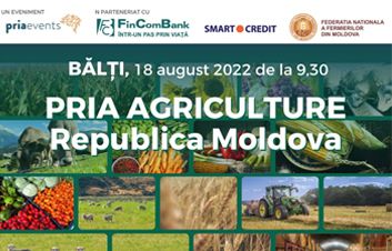 Vă invităm la conferinţa PRIA AGRICULTURE CONFERENCE pe 18 august în or. Bălţi Vă invităm la conferinţa PRIA AGRICULTURE CONFERENCE pe 18 august în or. Bălţi