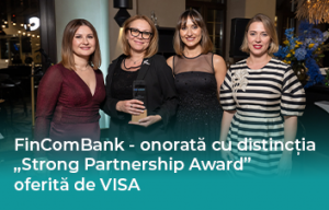 FinComBank - recunoscută de Visa pentru parteneriat strategic şi inovaţie în plăţi digitale FinComBank - recunoscută de Visa pentru parteneriat strategic şi inovaţie în plăţi digitale